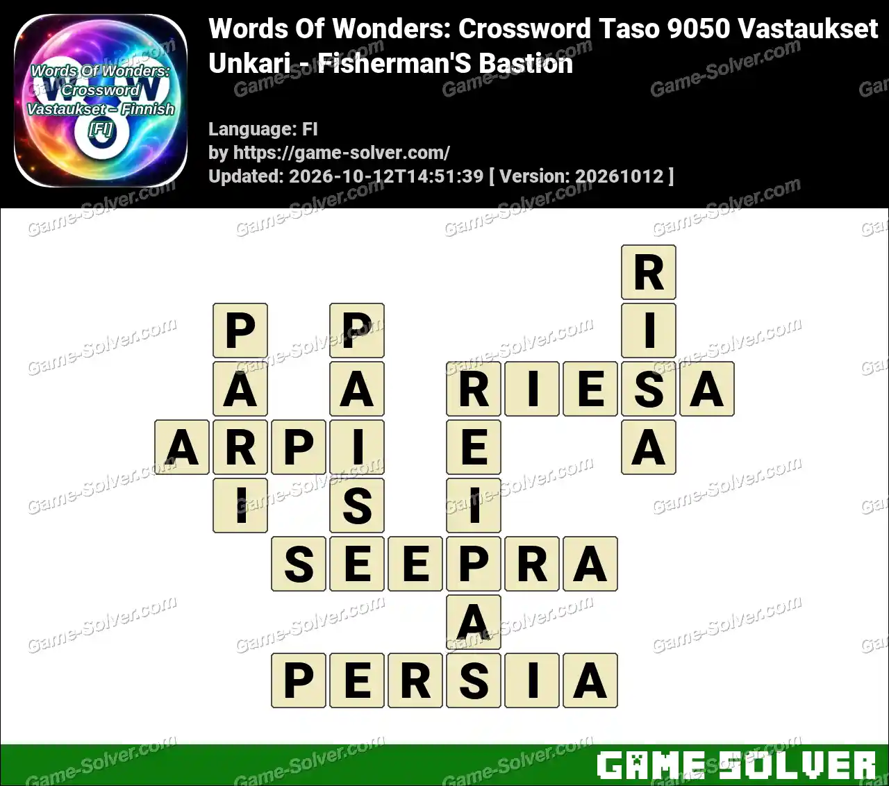 Words Of Wonders: Crossword Taso 9050 Vastaukset – Unkari – Fisherman’S Bastion